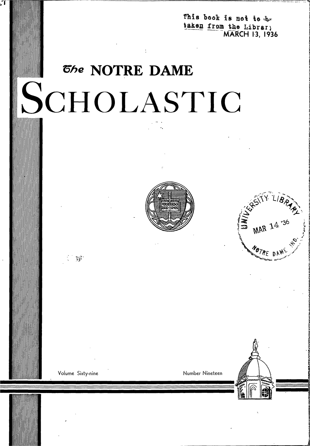 Notre Dame Scholastic, Vol. 69, No. 19