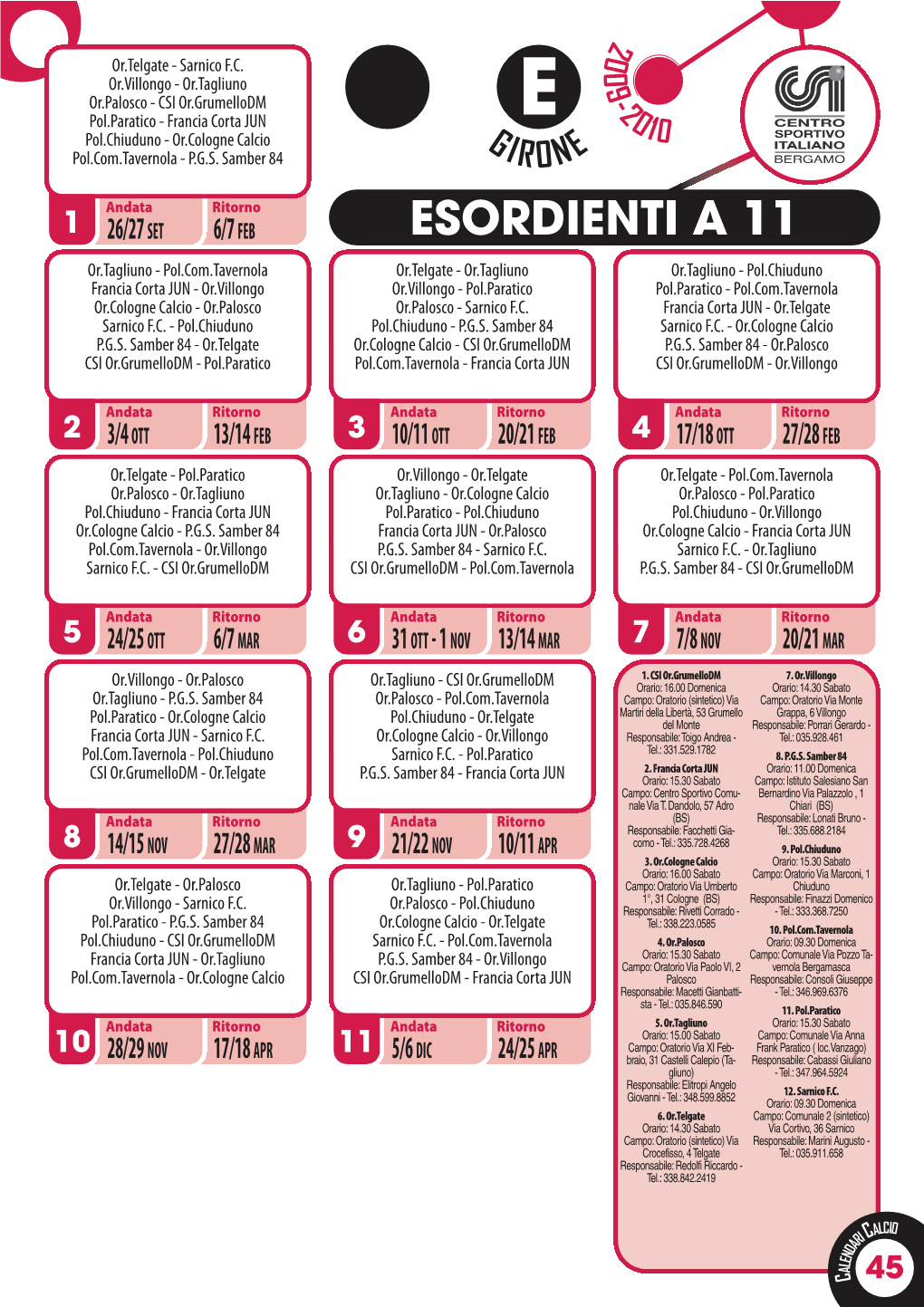 Esordienti a 11