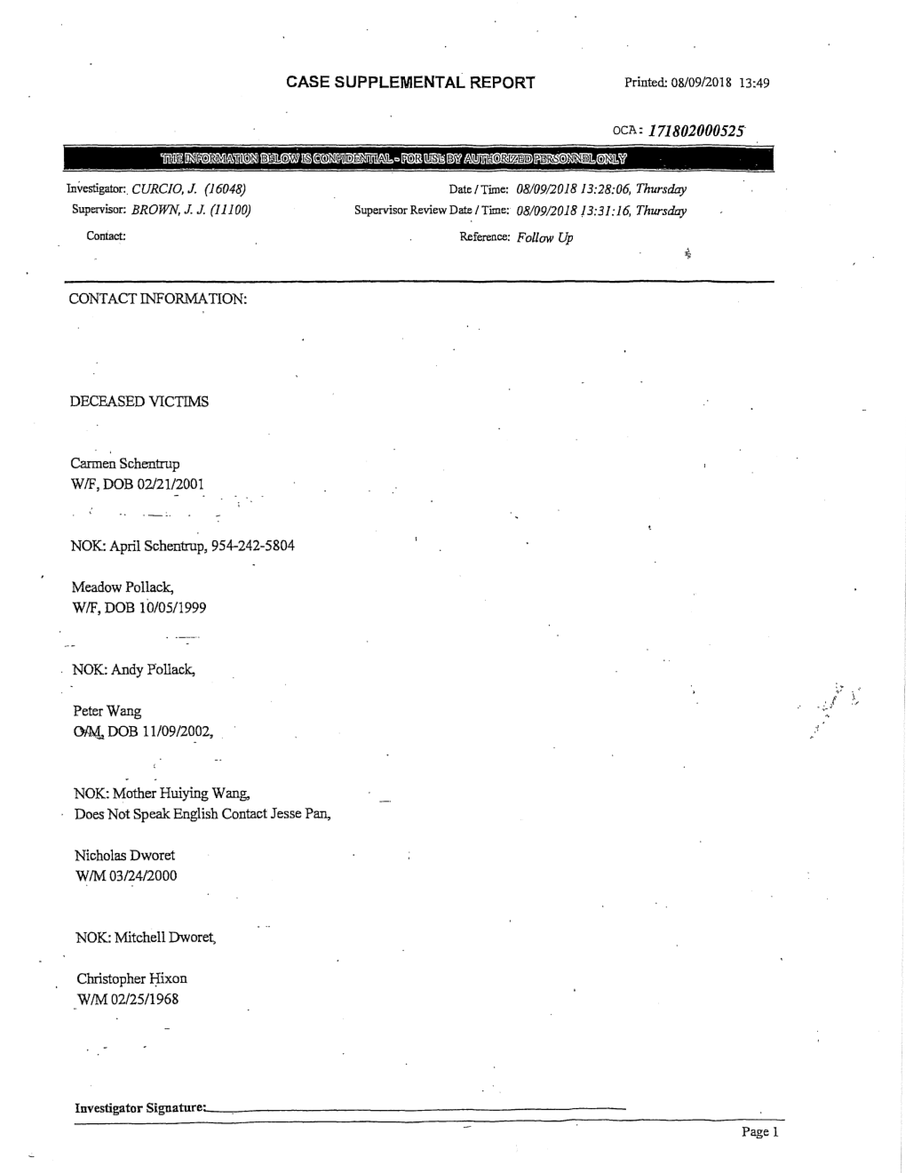 Broward Sheriff's Office Documents