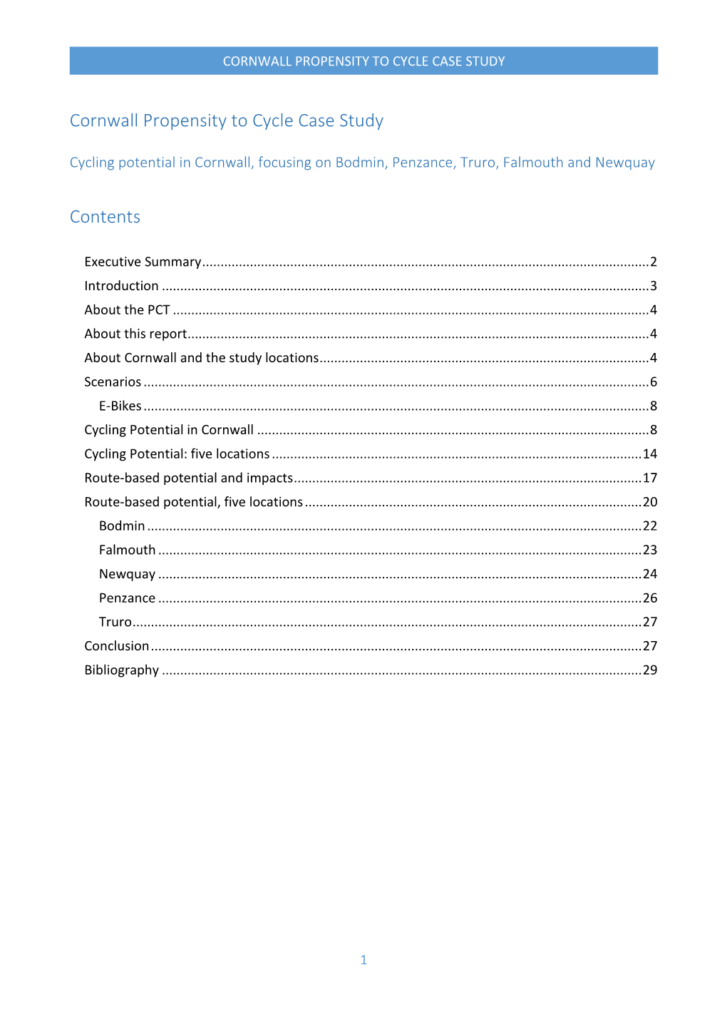 Cornwall Propensity to Cycle Case Study