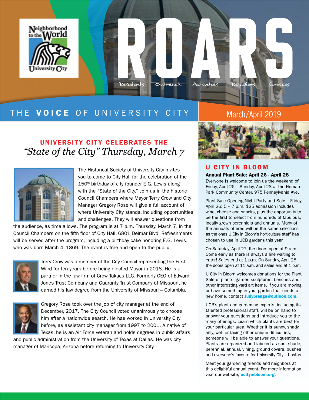 “State of the City” Thursday, March 7 March/April 2019