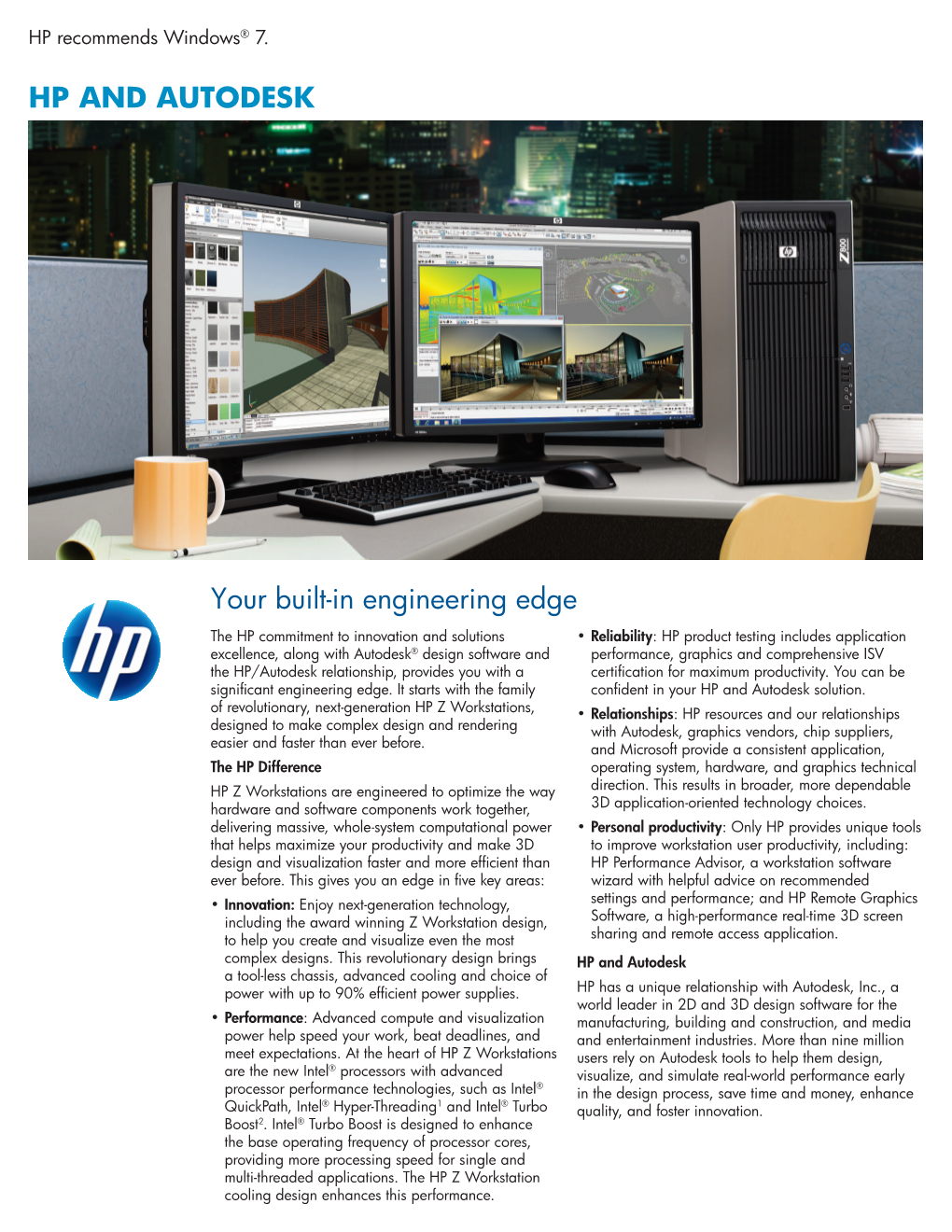 Your Built-In Engineering Edge HP and AUTODESK