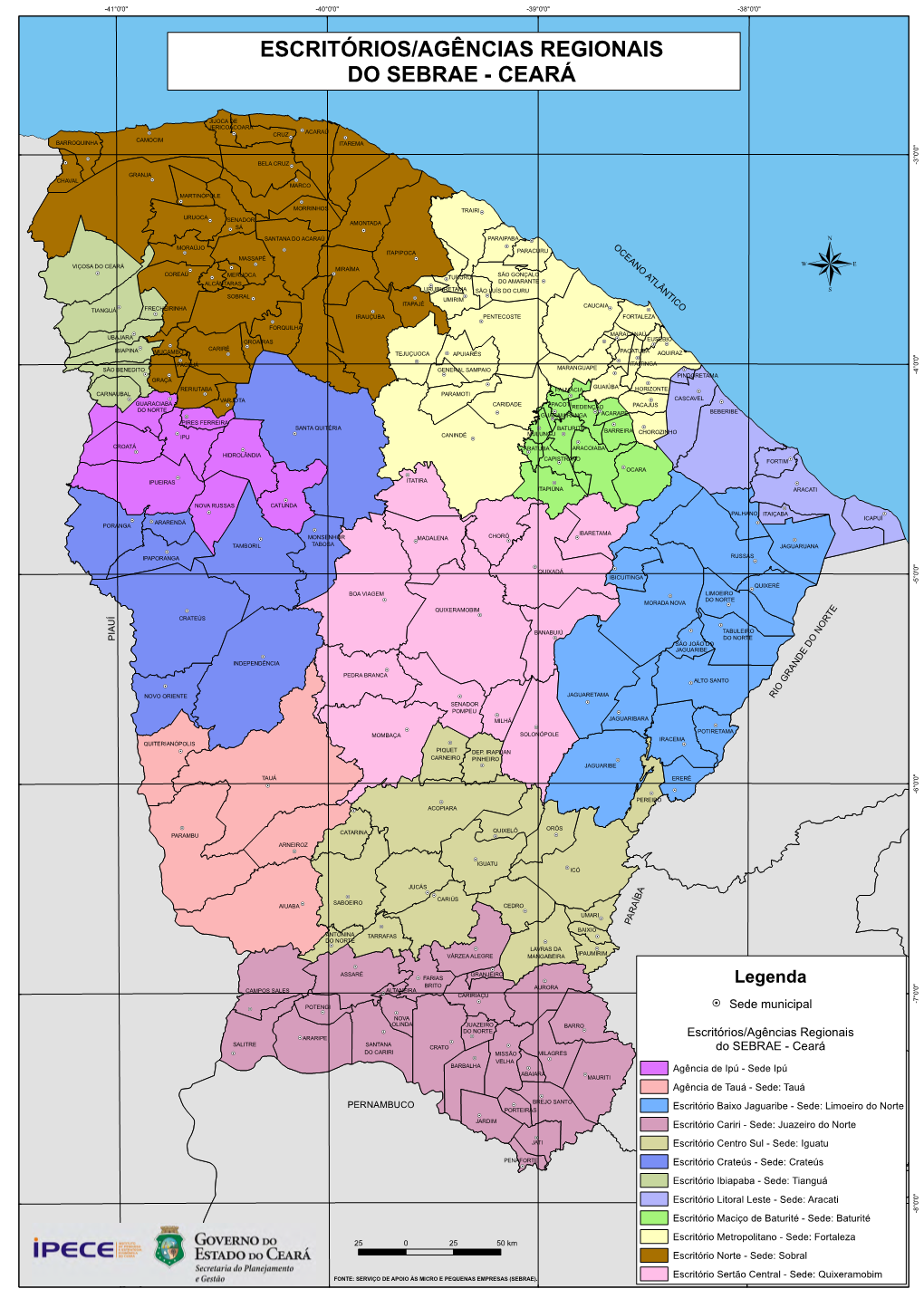 Escritórios/Agências Regionais Do Sebrae - Ceará
