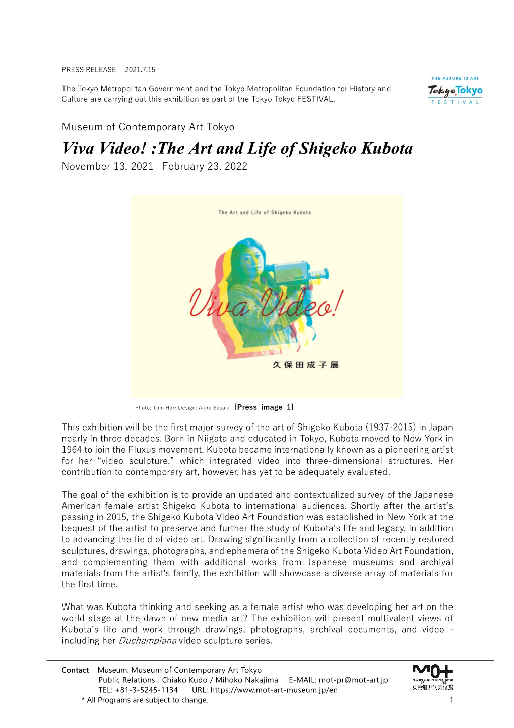 Viva Vido!:The Art and Life of Shigeko Kubota