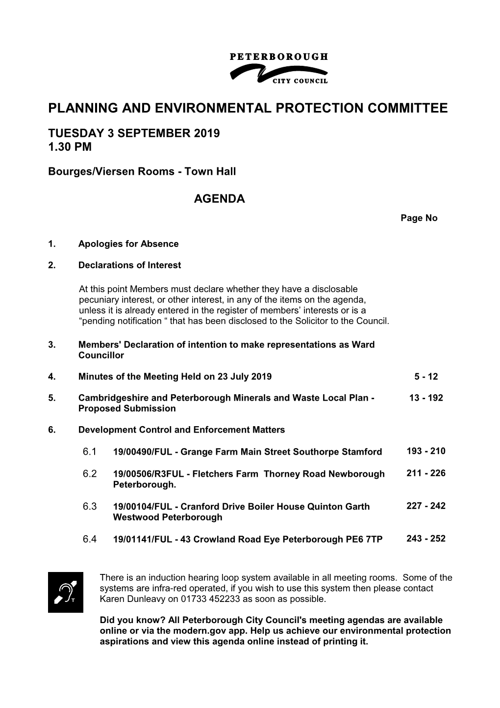 Planning and Environmental Protection Committee