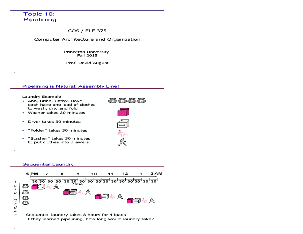 Topic 10: Pipelining