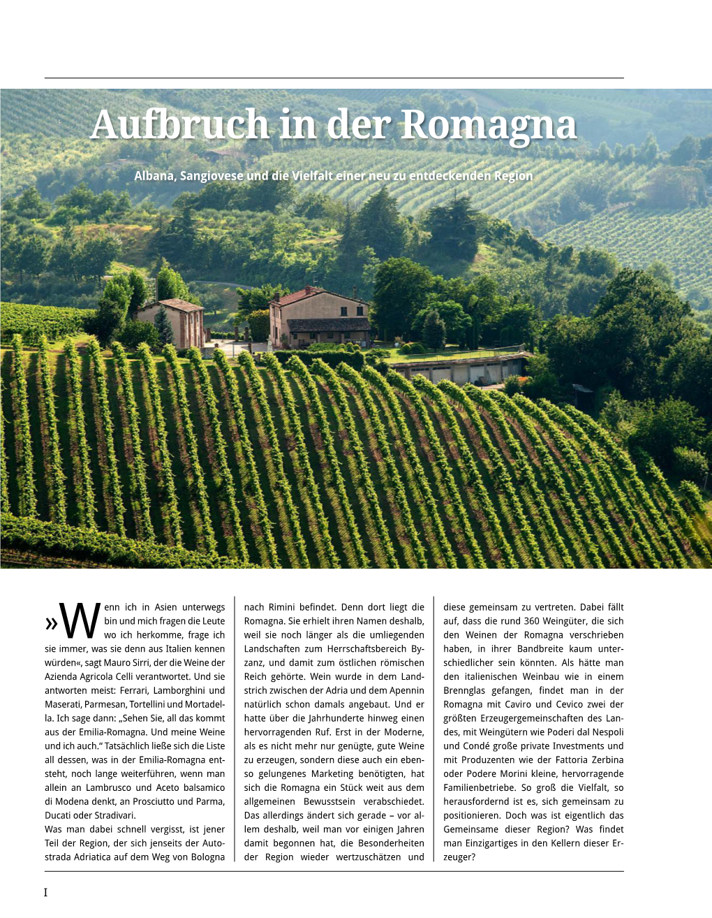 Aufbruch in Der Romagna