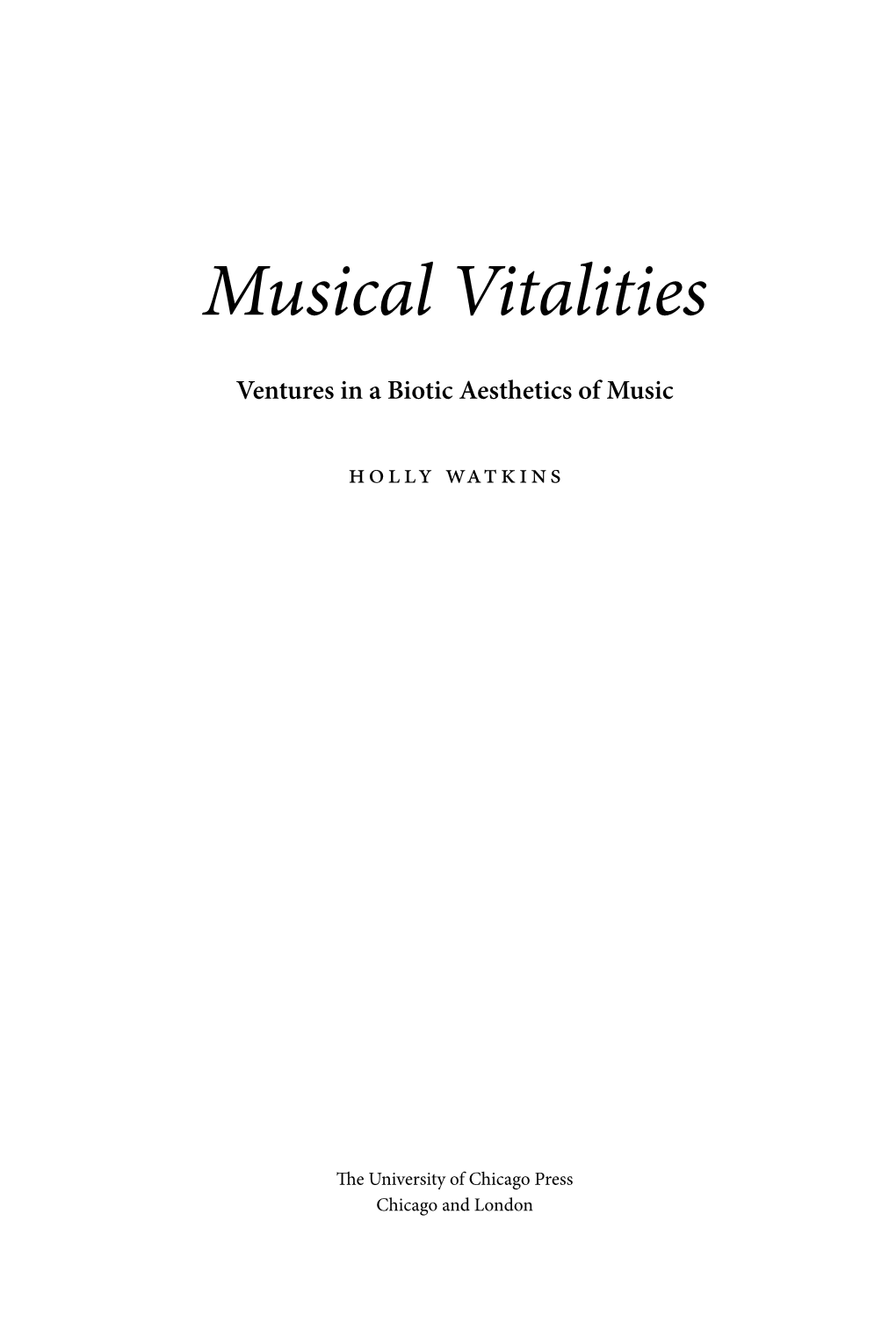 Musical Vitalities