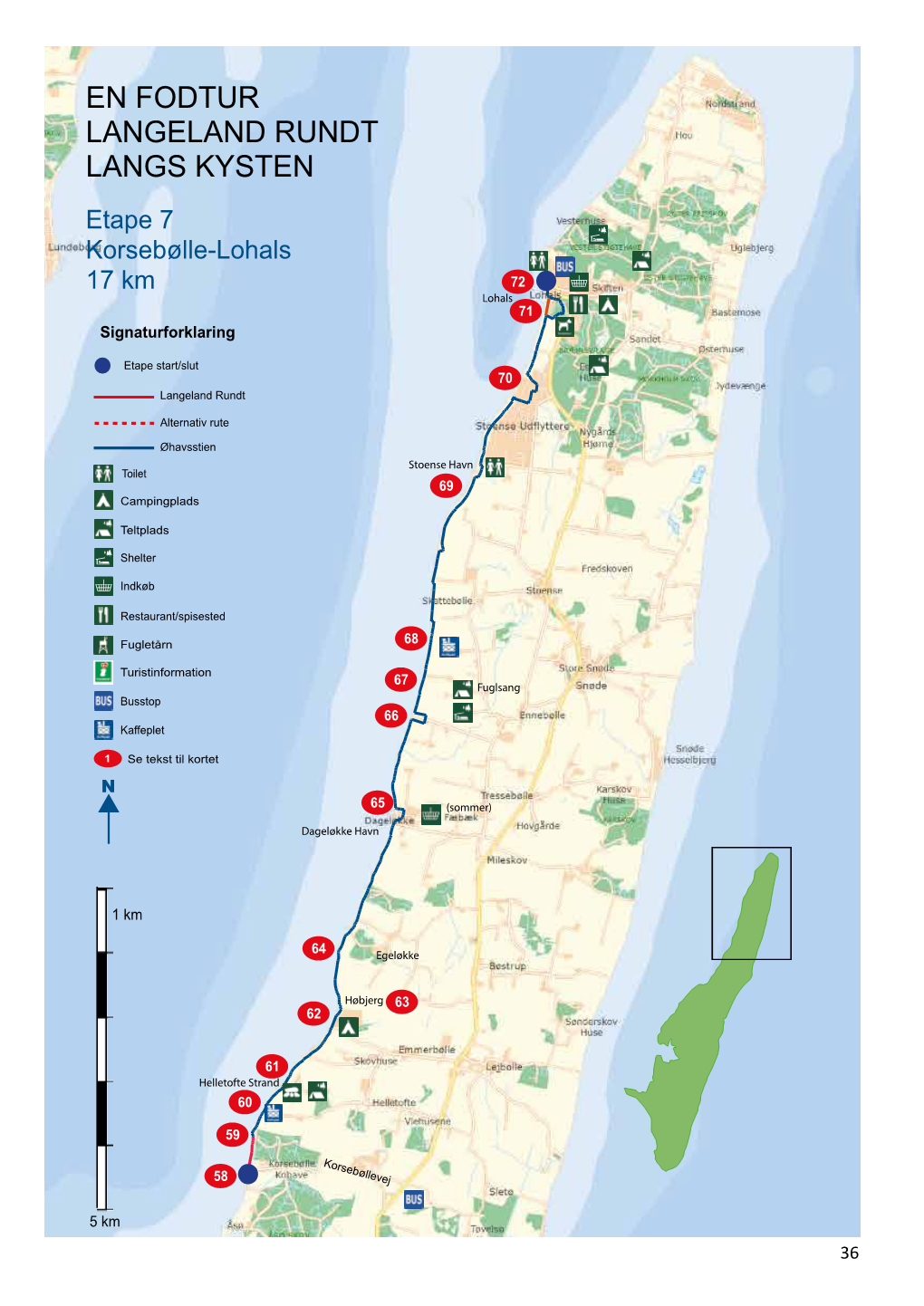 Kort Og Beskrivelse Til Etape7 Korsebølle-Lohals