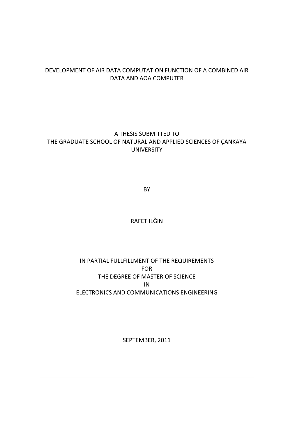 Development of Air Data Computation Function of a Combined Air Data and Aoa Computer