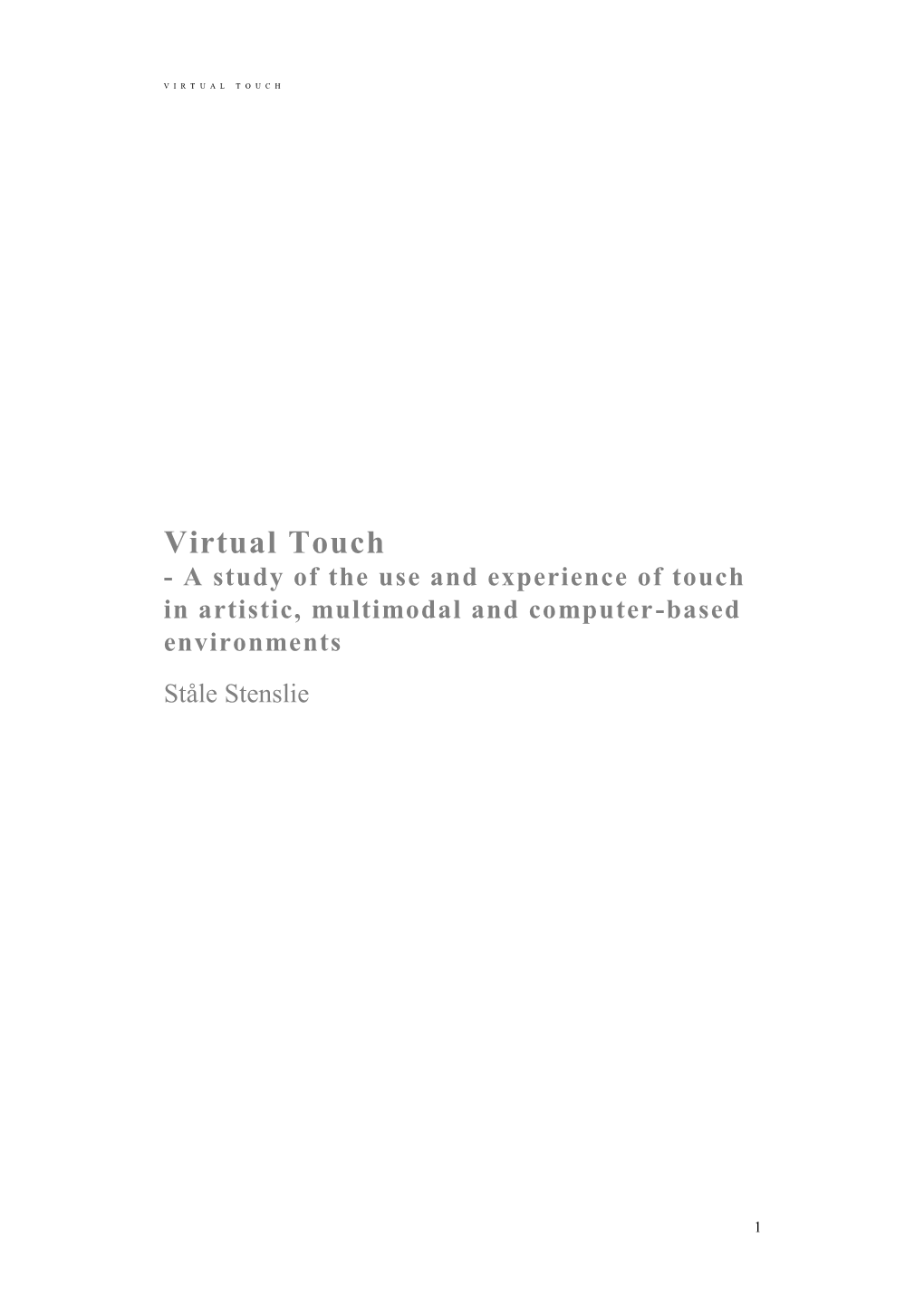 Virtual Touch