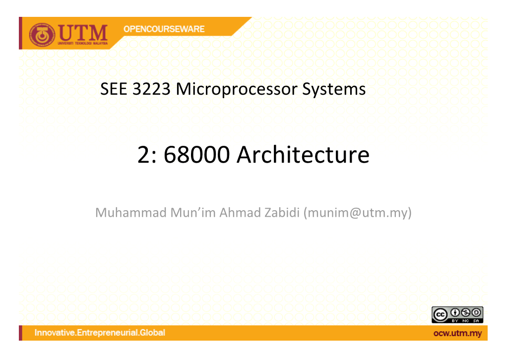 2: 68000 Architecture