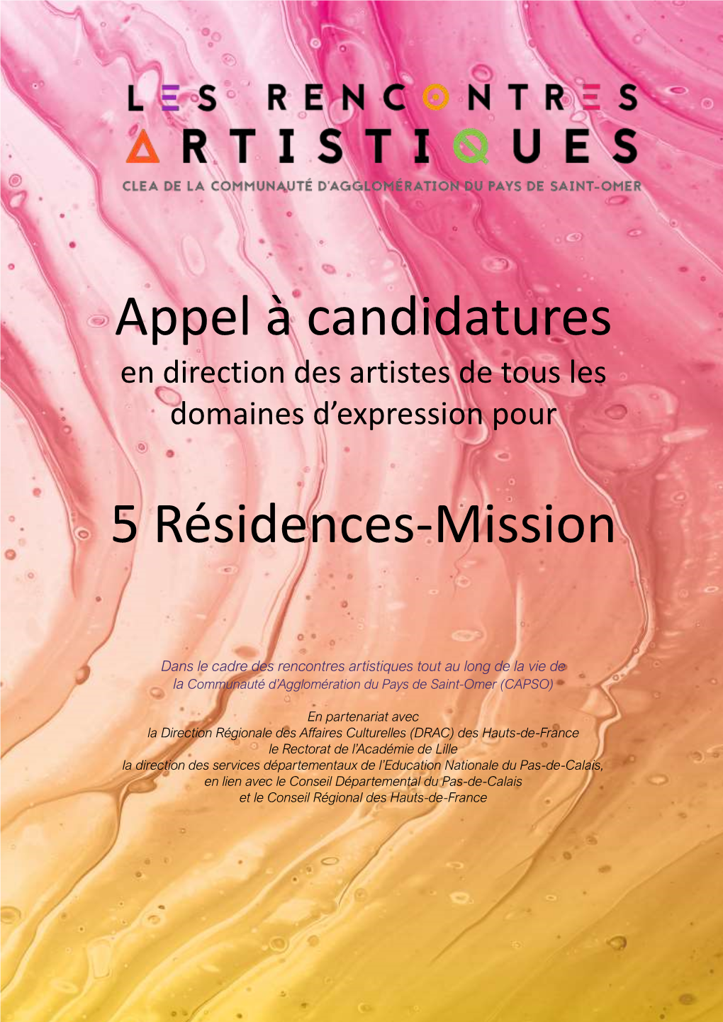 Appel À Candidatures 5 Résidences-Mission