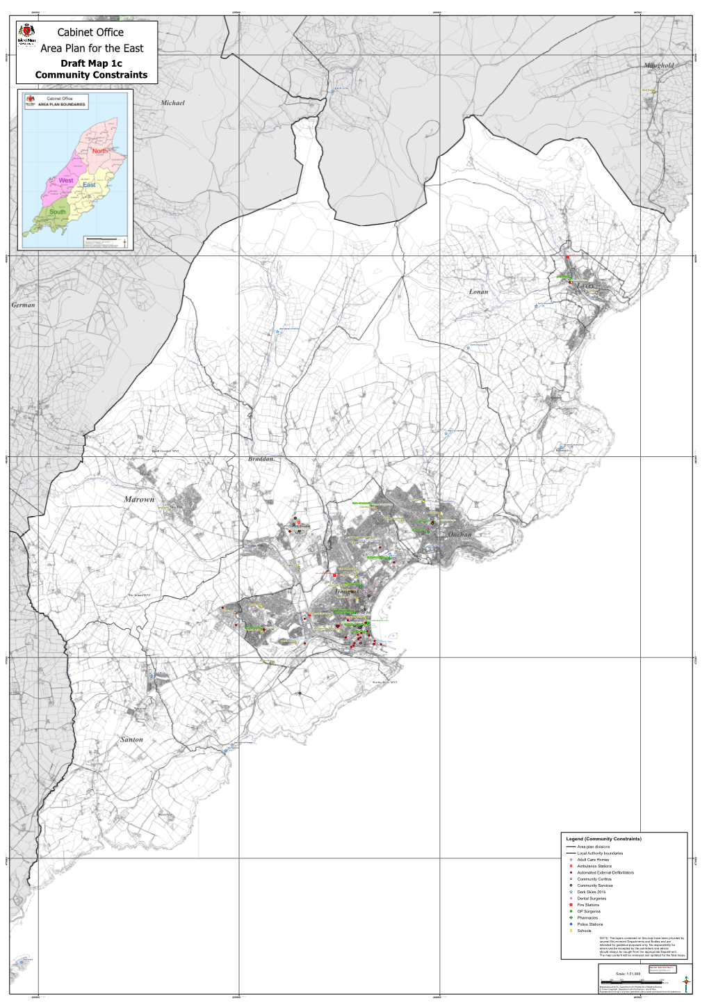 Map 1C Maughold C^ Oglemn Mooar Bmeach Unity Constraints