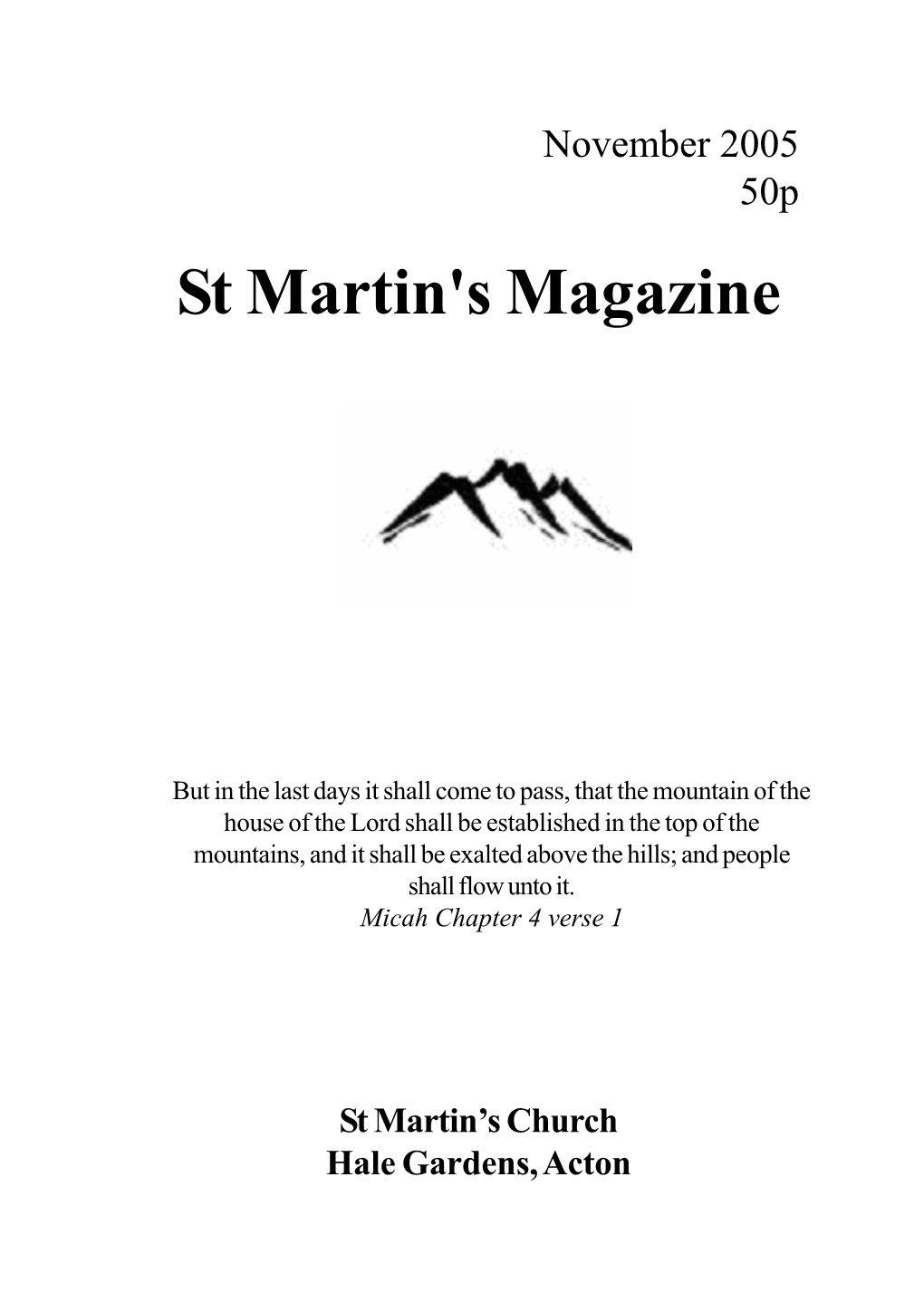 St Martin's Magazine St Martin's Church Hale