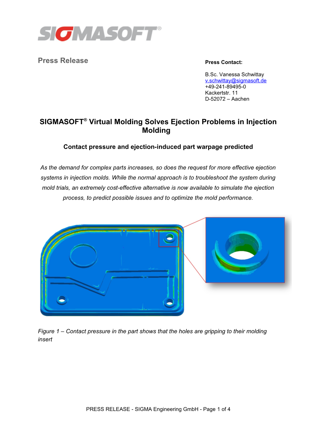 SIGMASOFT Virtual Molding Solves Ejection Problems in Injection Molding