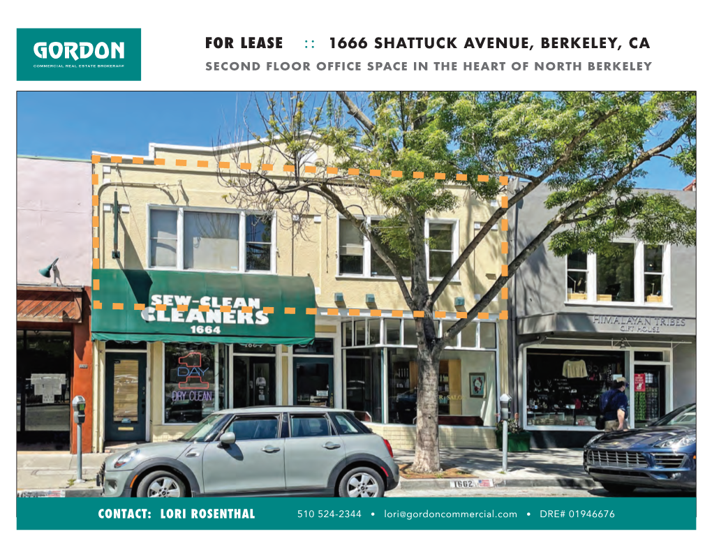 For Lease :: 1666 Shattuck Avenue, Berkeley, Ca Second Floor Office Space in the Heart of North Berkeley