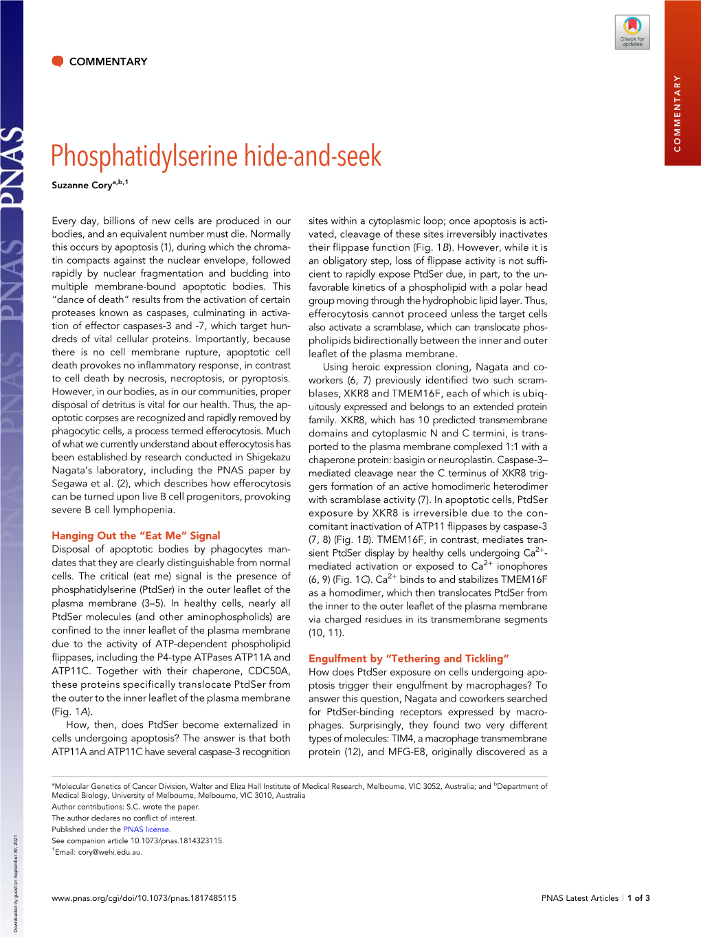 Phosphatidylserine Hide-And-Seek COMMENTARY