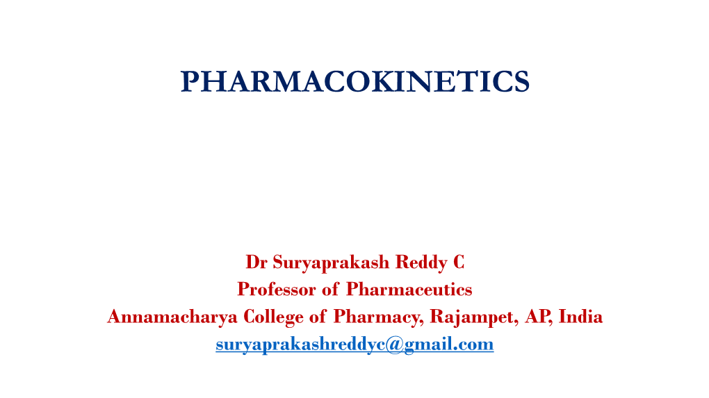 Pharmacokinetics