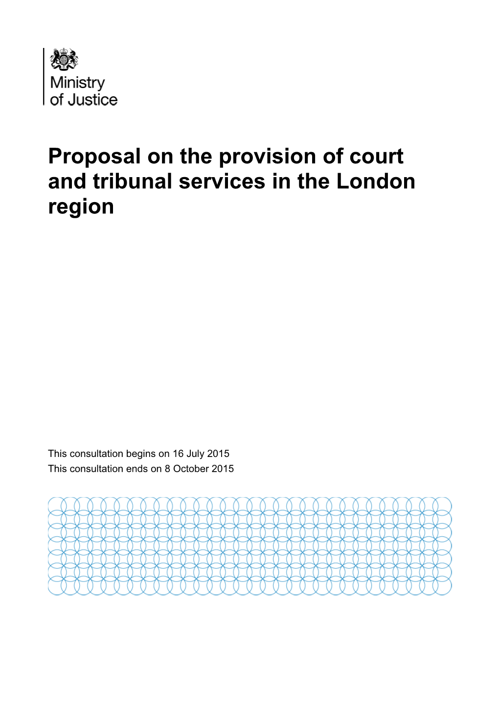 Ministry of Justice Consultation Paper
