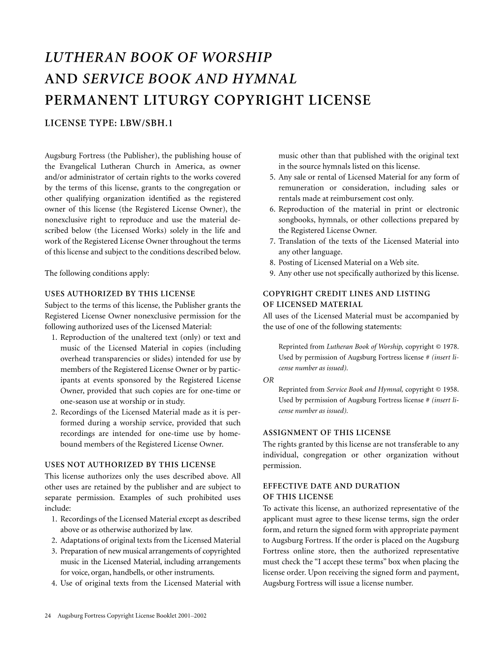 Copyright License