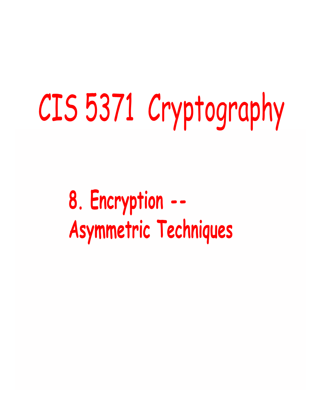 CIS 5371 Cryptography Yp G