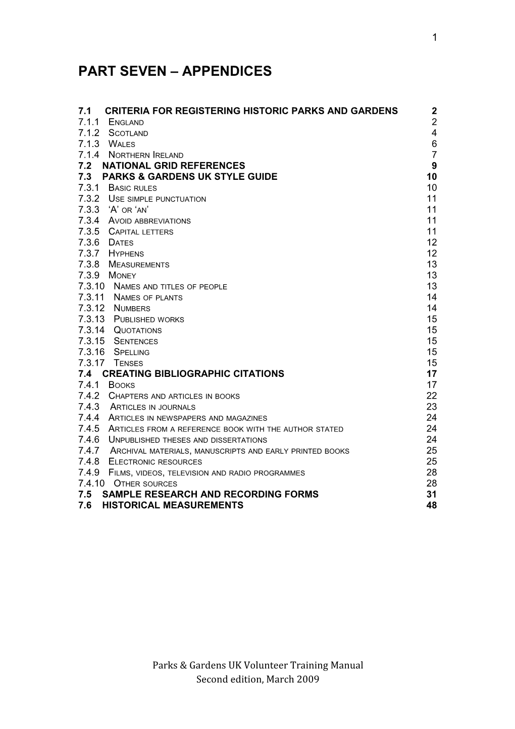 7.1 Criteria for Registering Historic Parks and Gardens 2