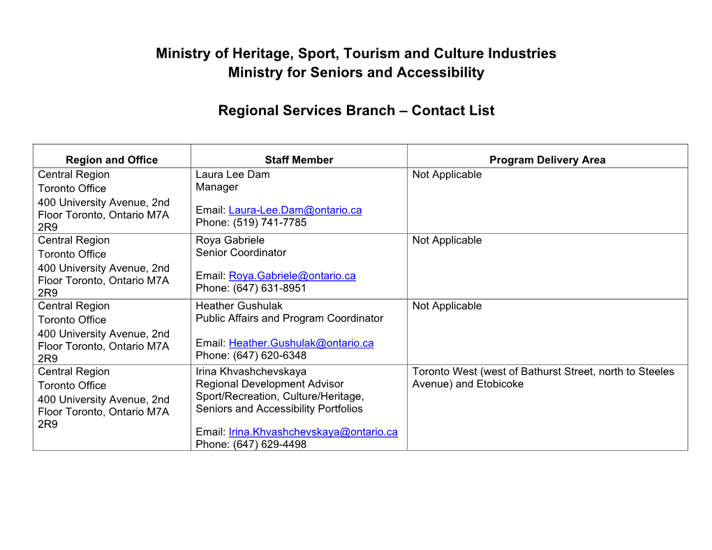 RSB-Regional Office Contact List EN