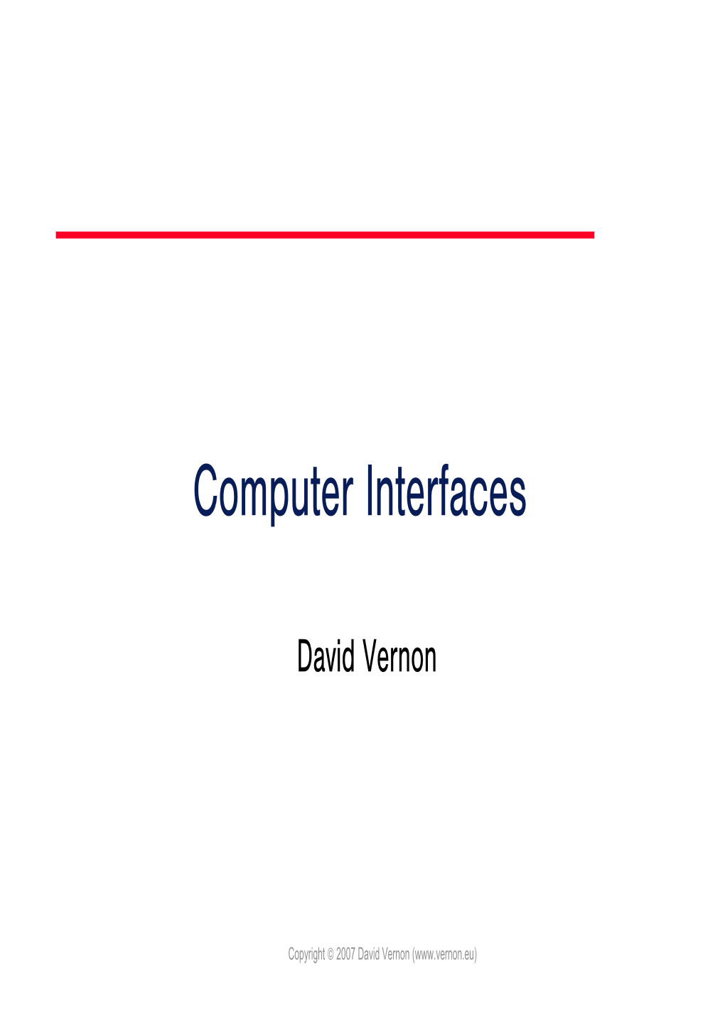 Computer Interfaces