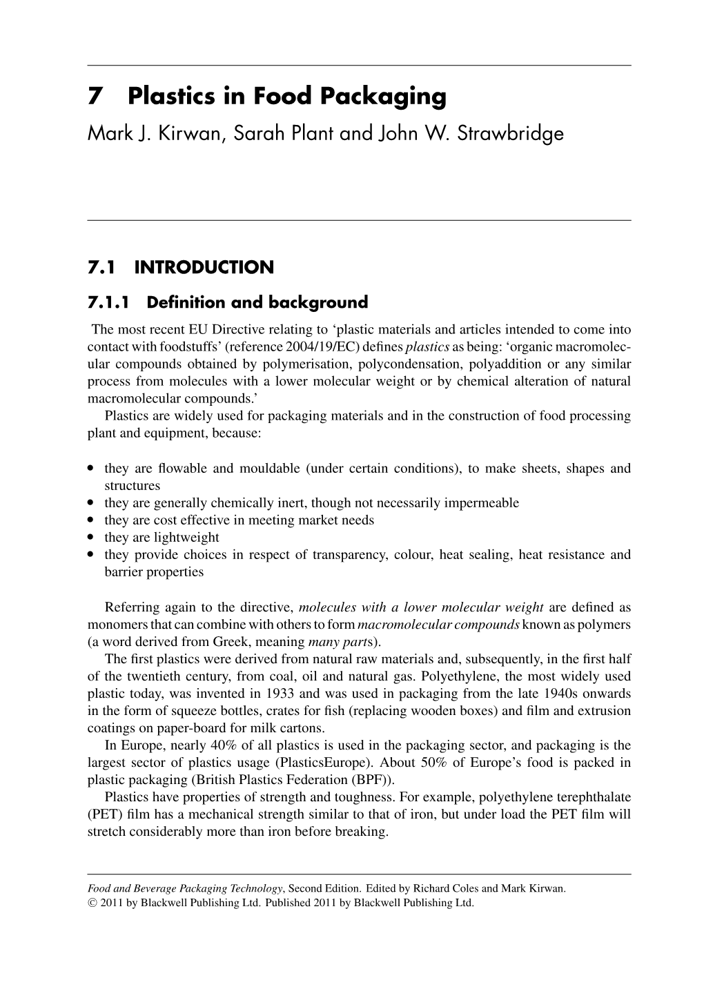 7 Plastics in Food Packaging Mark J