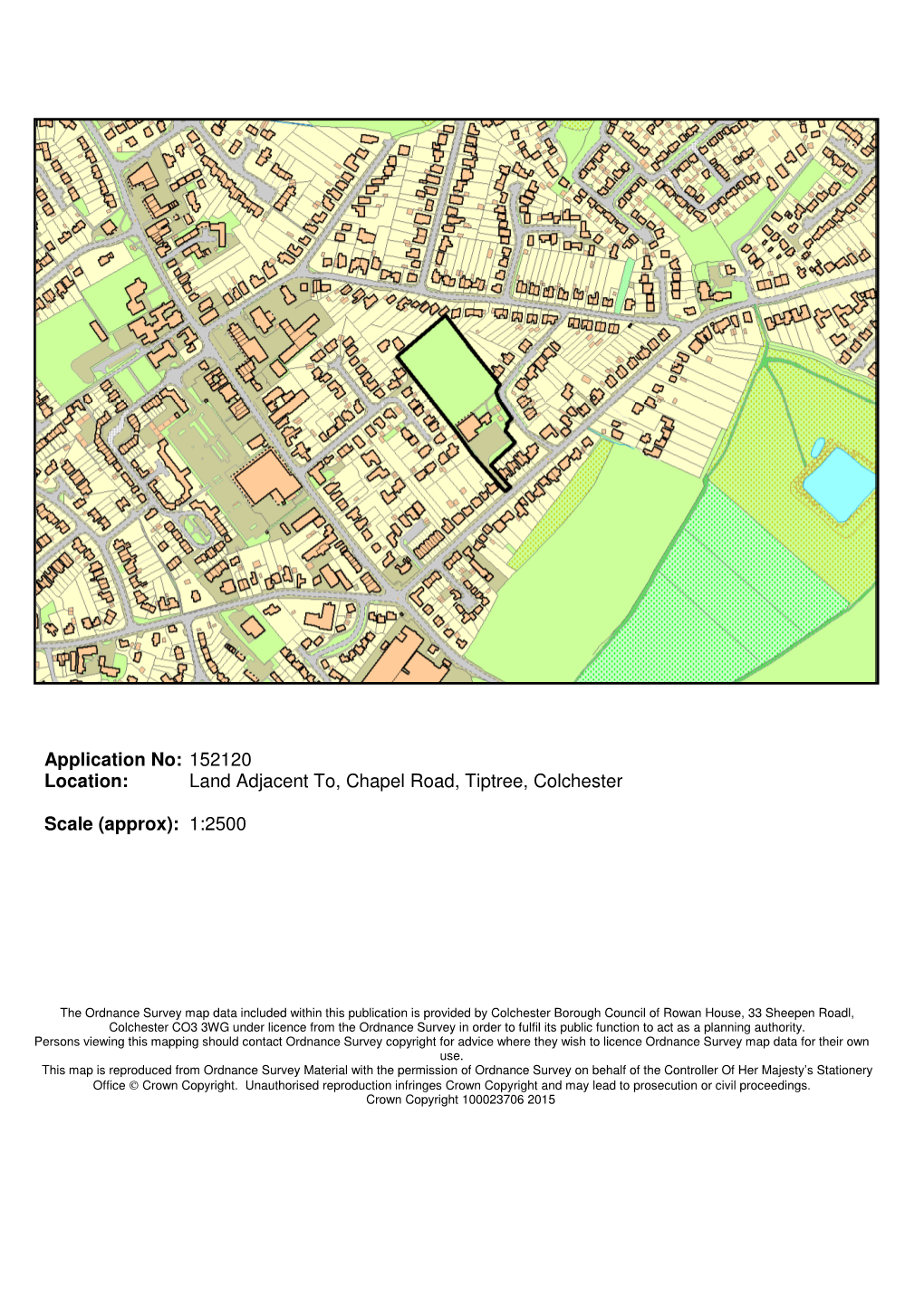 Land Adjacent To, Chapel Road, Tiptree, Colchester Scale