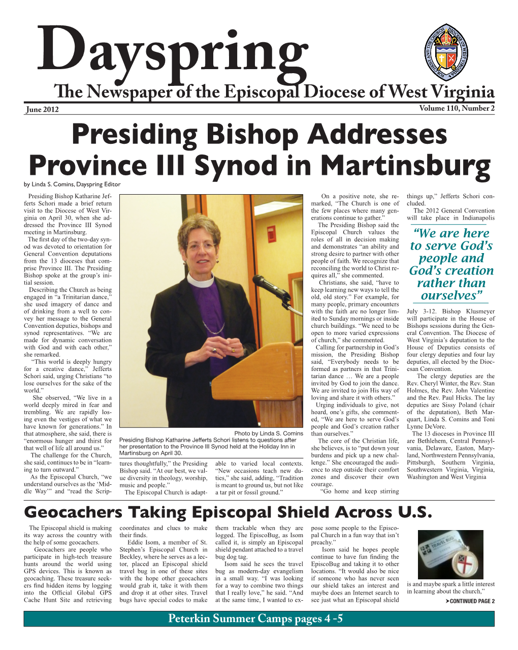 Presiding Bishop Addresses Province III Synod in Martinsburg by Linda S