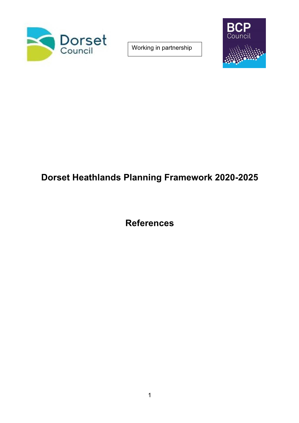 Dorset Heathlands Planning Framework 2020-2025 References