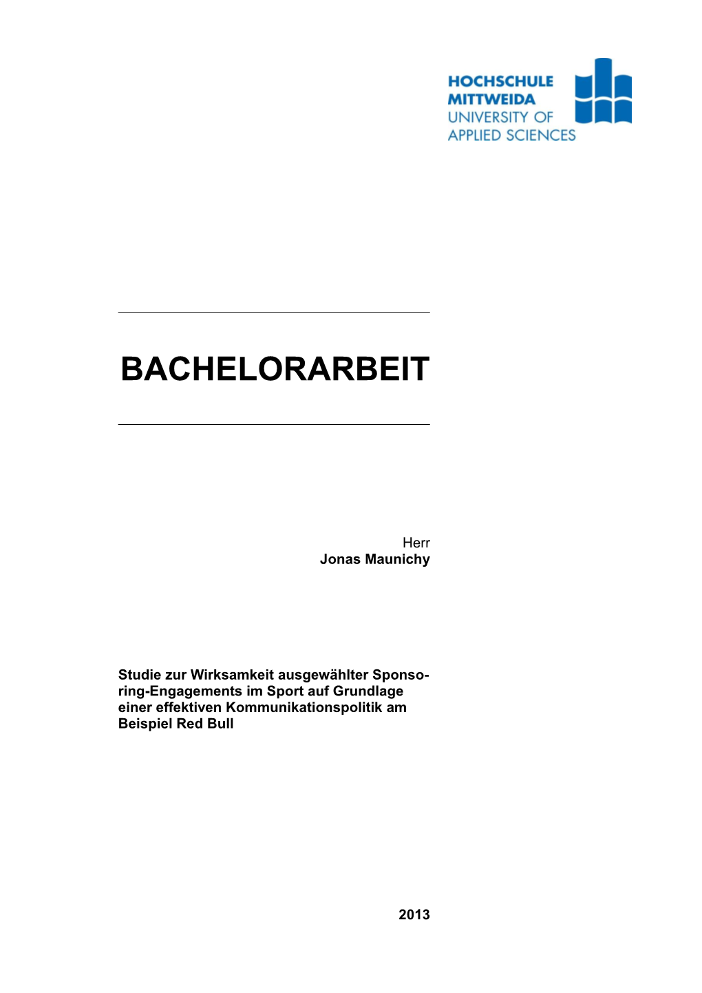 Bachelorarbeit