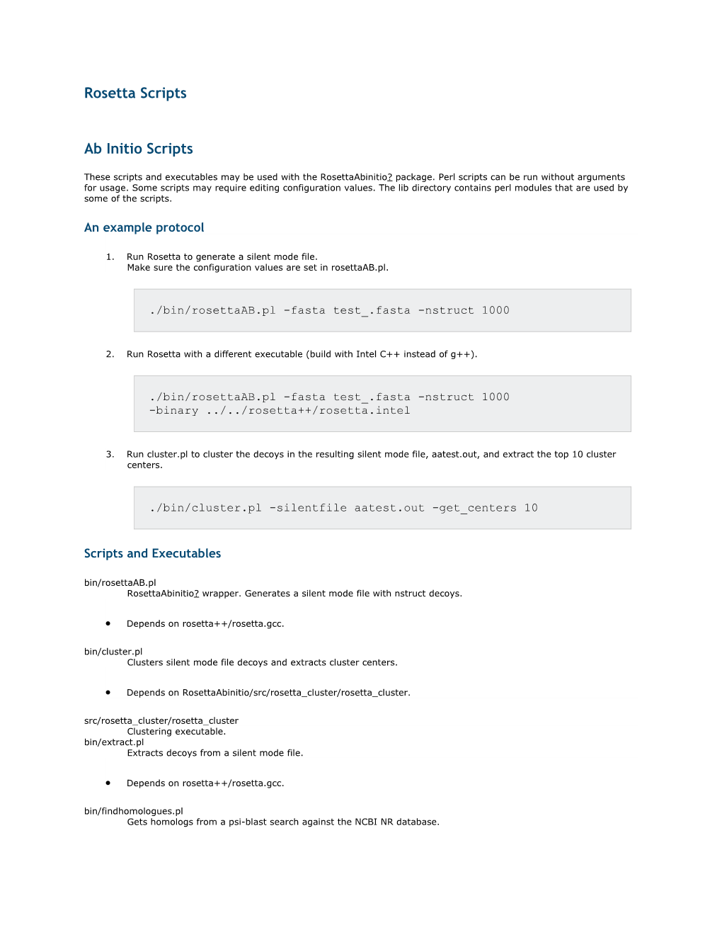 Ab Initio Scripts