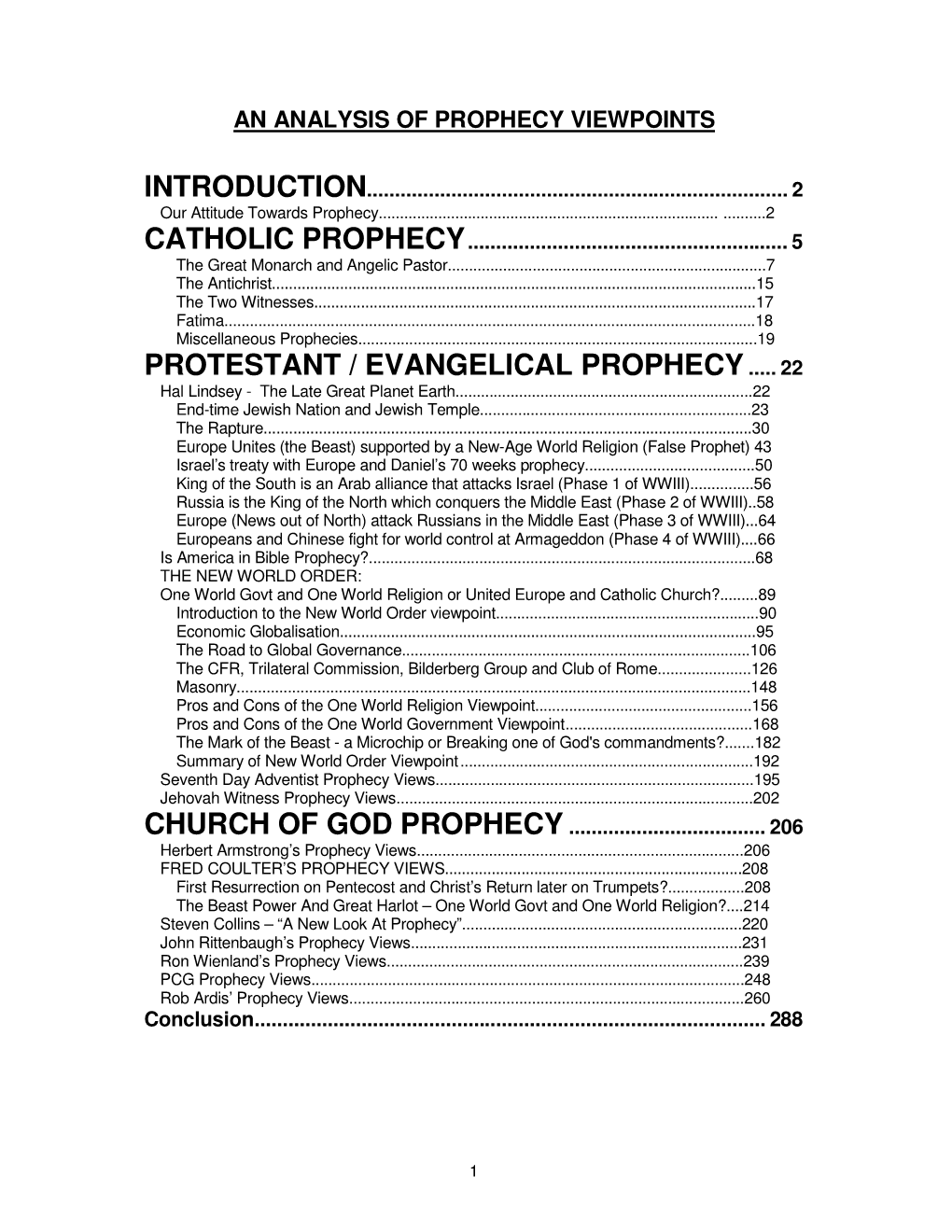 Protestant / Evangelical Prophecy...22