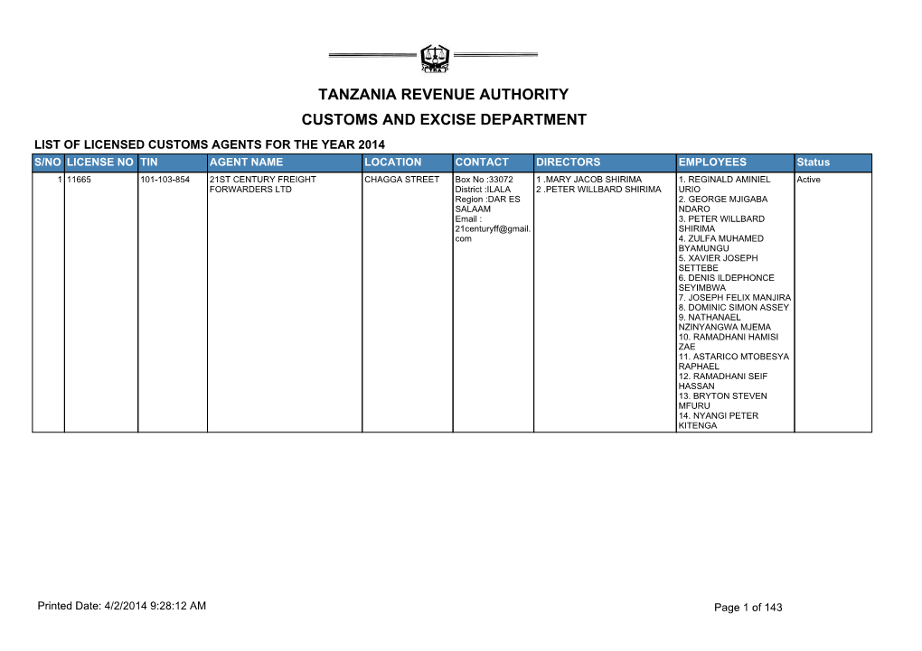 Tanzania Revenue Authority