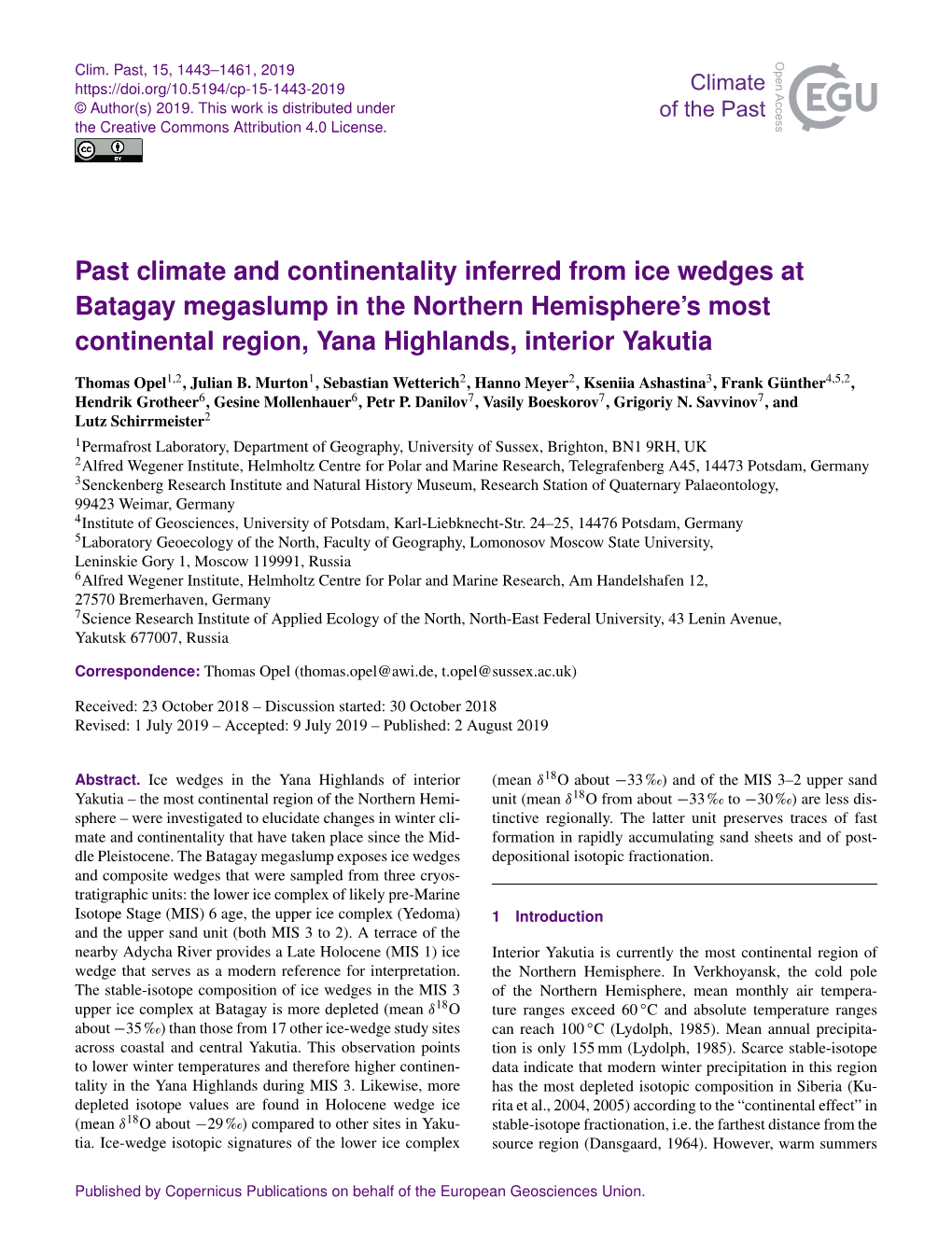 Article Processing Charges for This Open-Access Ice Complex