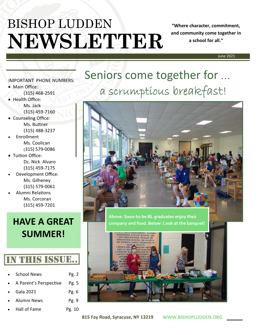 NEWSLETTER a School for All.” June 2021