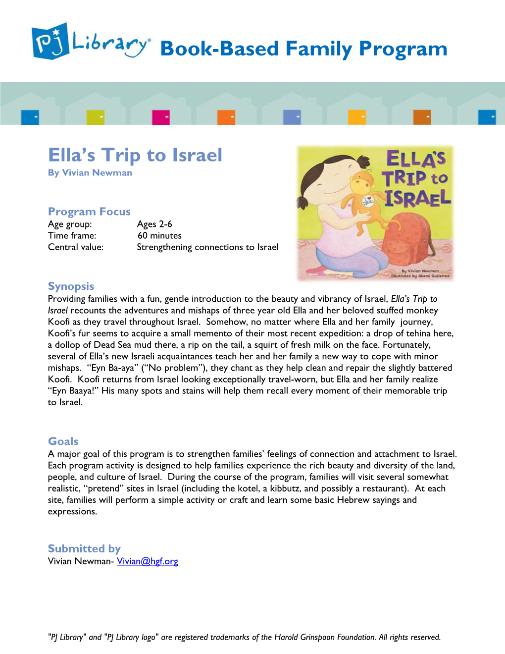 Ella's Trip to Israel