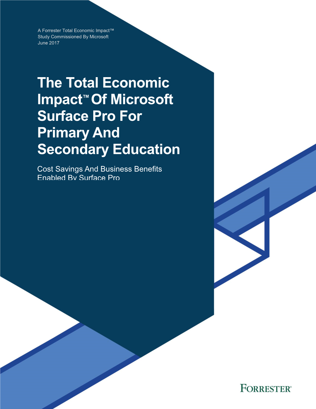 The Total Economic Impact™ of Microsoft Surface Pro for Primary and Secondary Education
