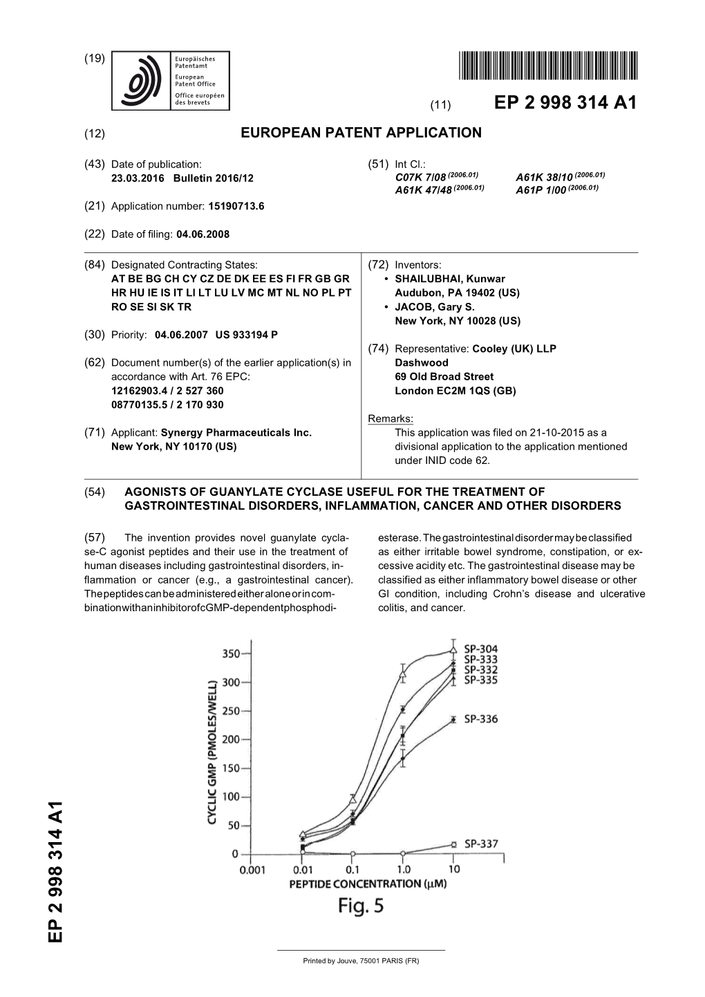 Agonists of Guanylate Cyclase Useful for the Treatment of Gastrointestinal Disorders, Inflammation, Cancer and Other Disorders