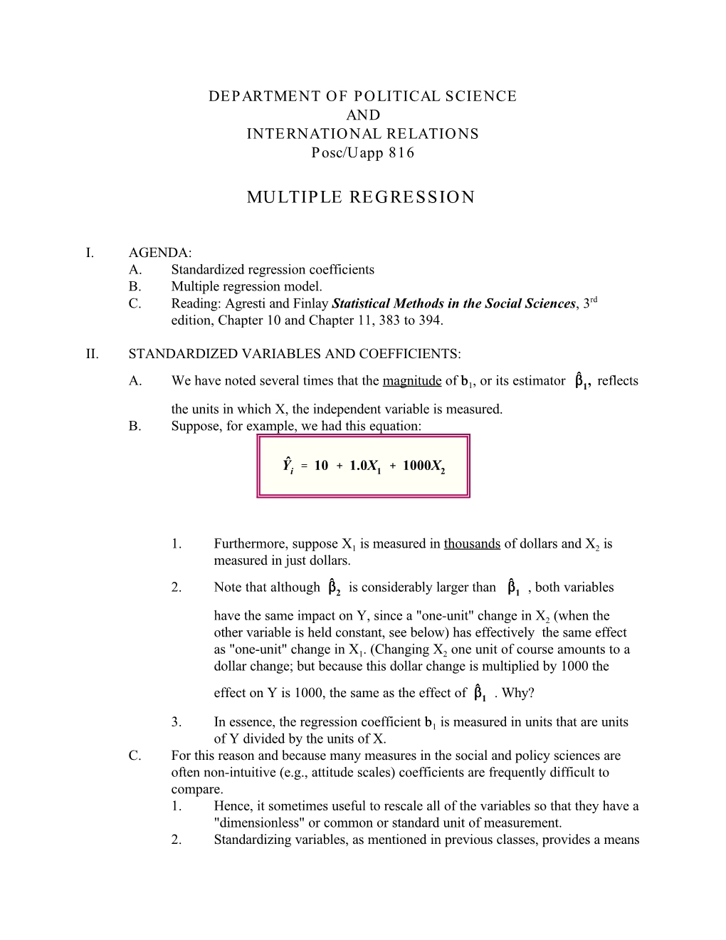 Multiple Regression