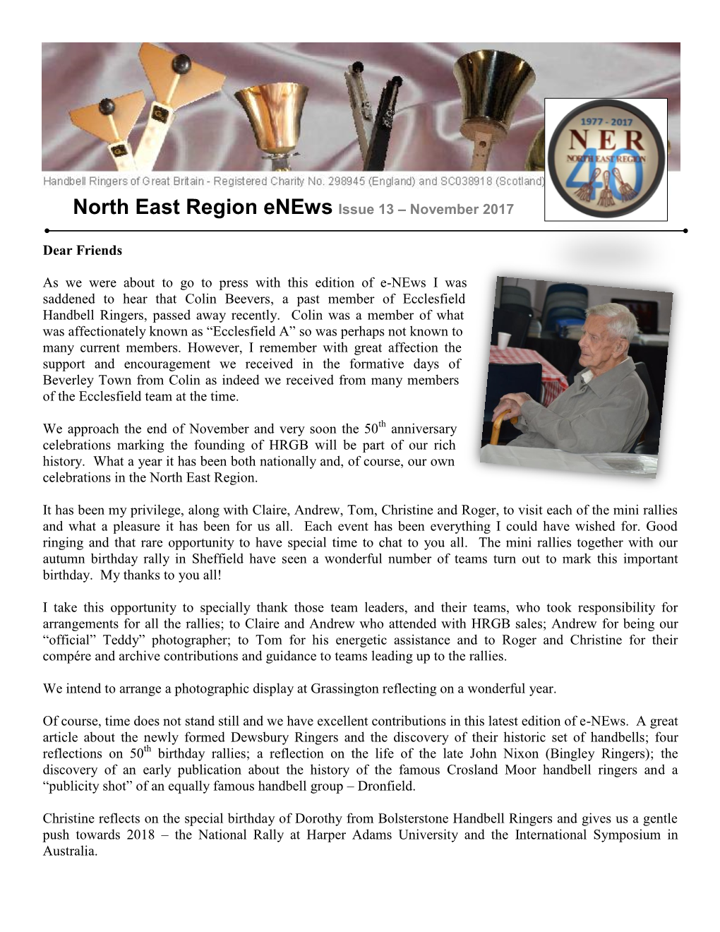 North East Region Enews Issue 13 – November 2017