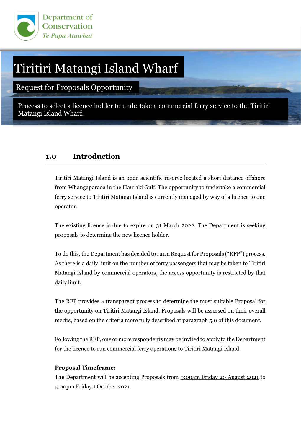 Tititiri Matangi Island Wharf