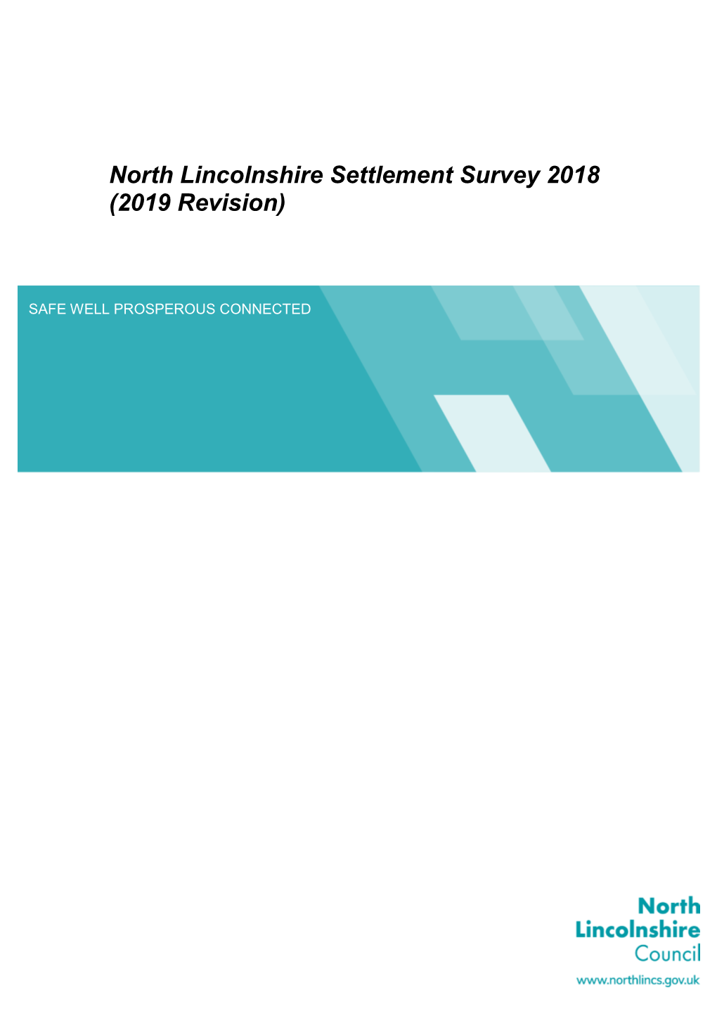 North Lincolnshire Settlement Survey 2018 (2019 Revision)