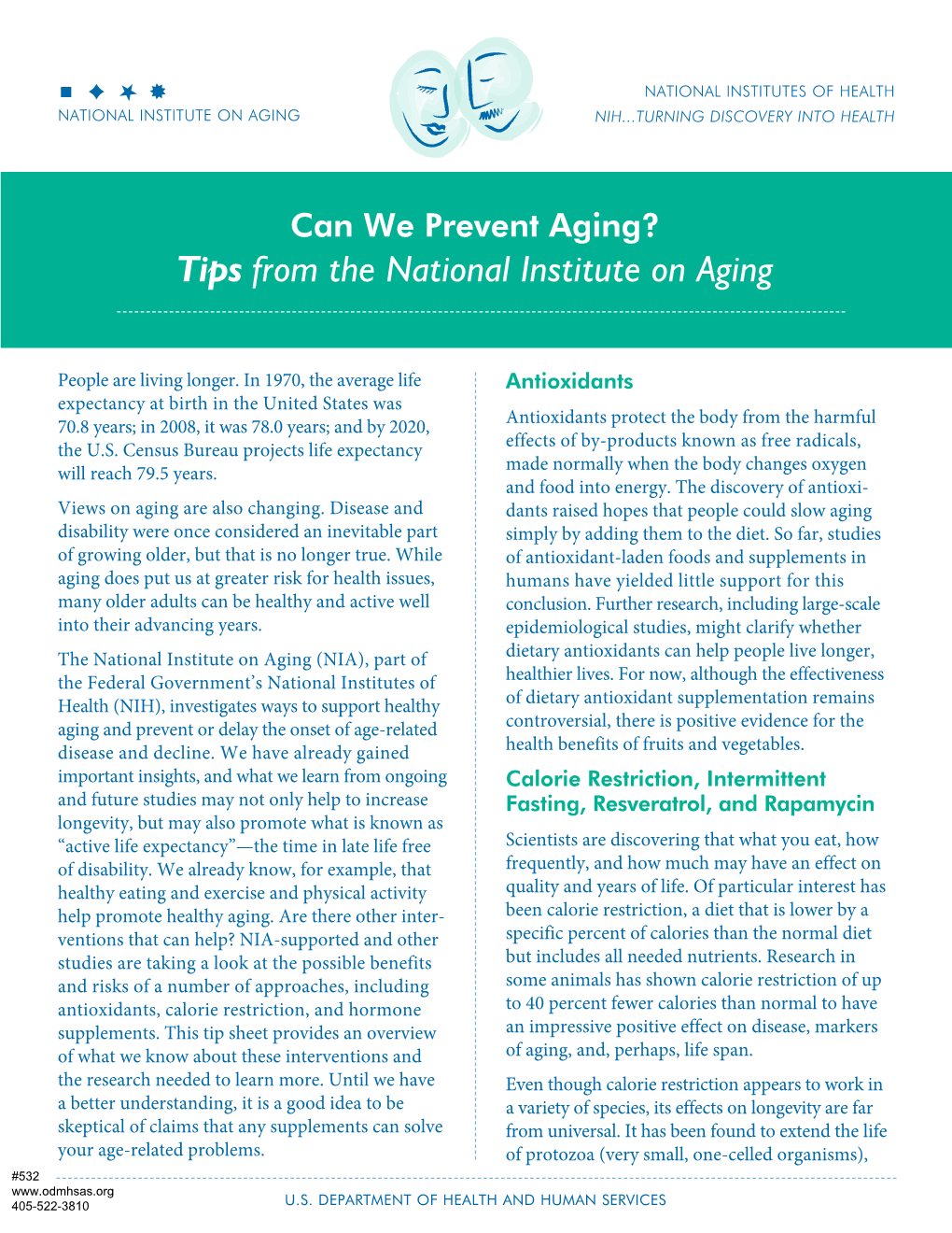 Can We Prevent Aging? Tips from the National Institute on Aging