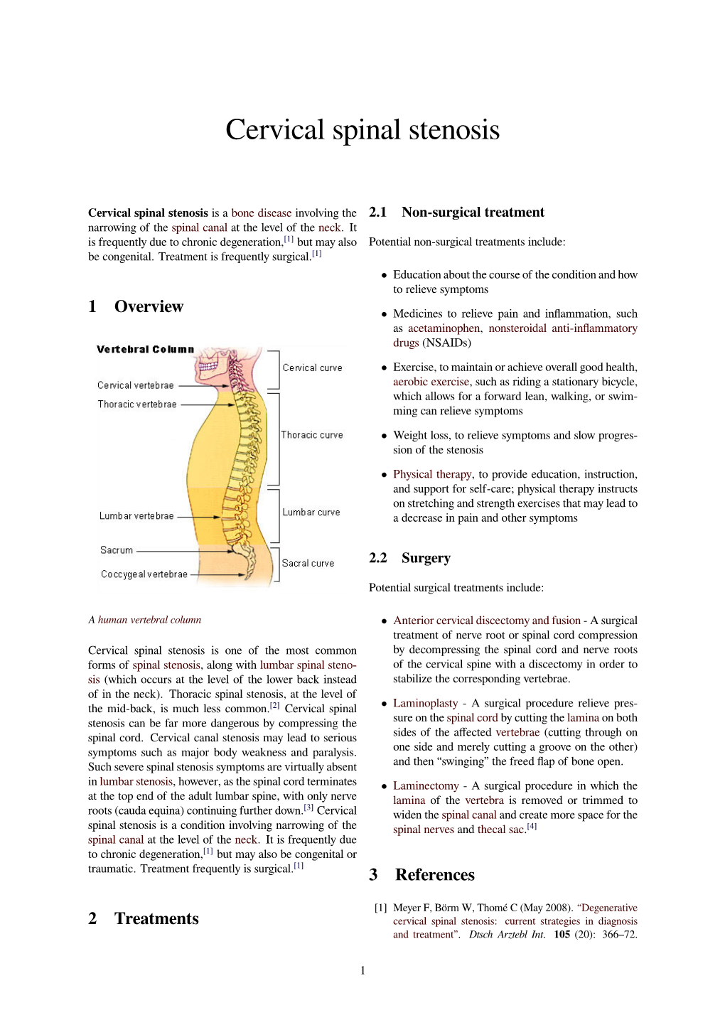 Cervical Spinal Stenosis
