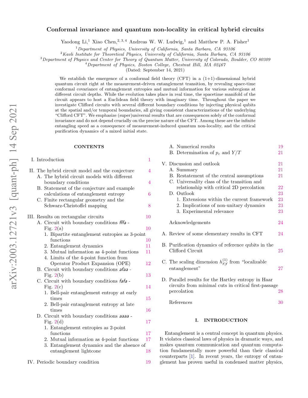 Arxiv:2003.12721V2 [Quant-Ph] 20 Aug 2020