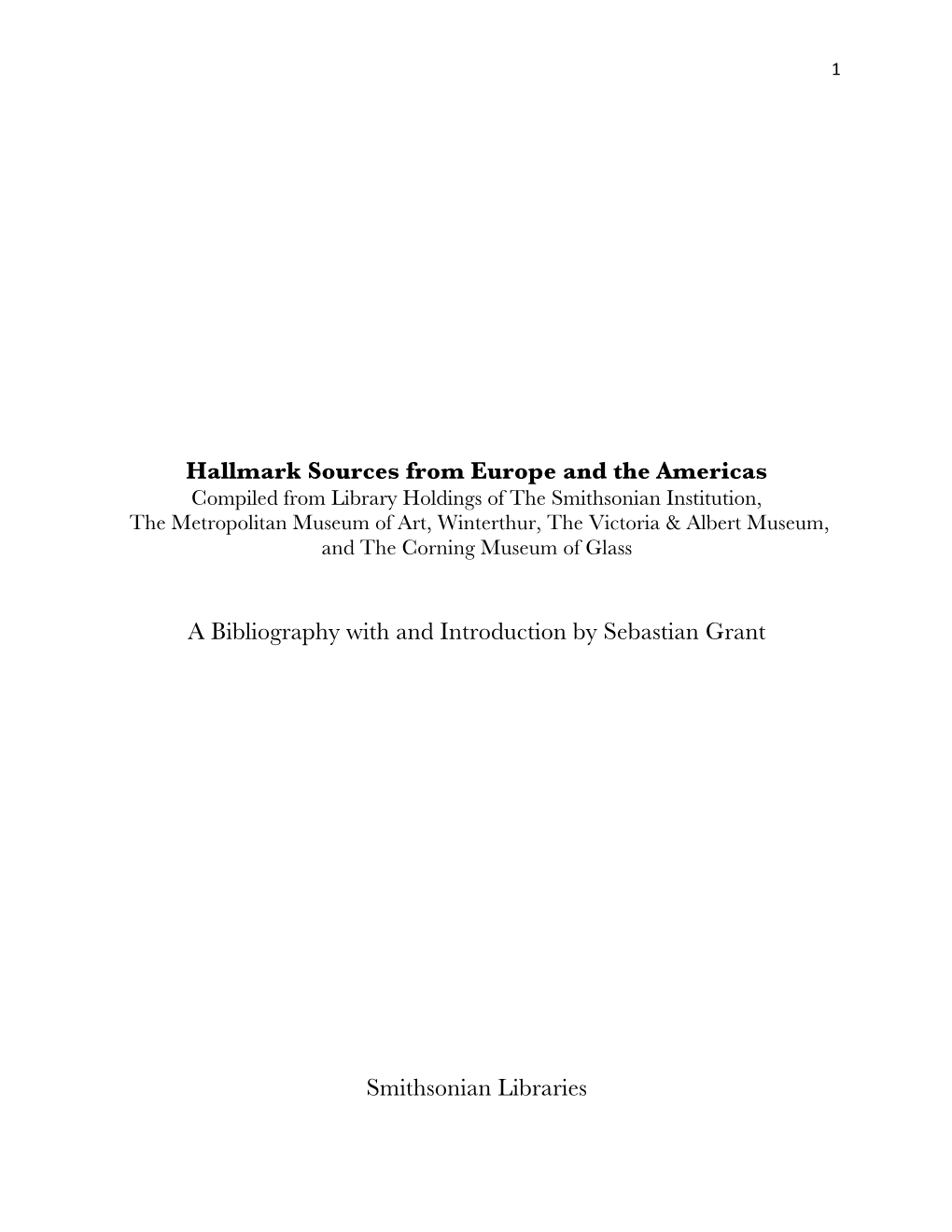 Hallmark Sources from Europe and the Americas [PDF]